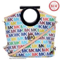 michael kors berkley logo groot witte multicolor clutches Store Rotterdam gmf2f871